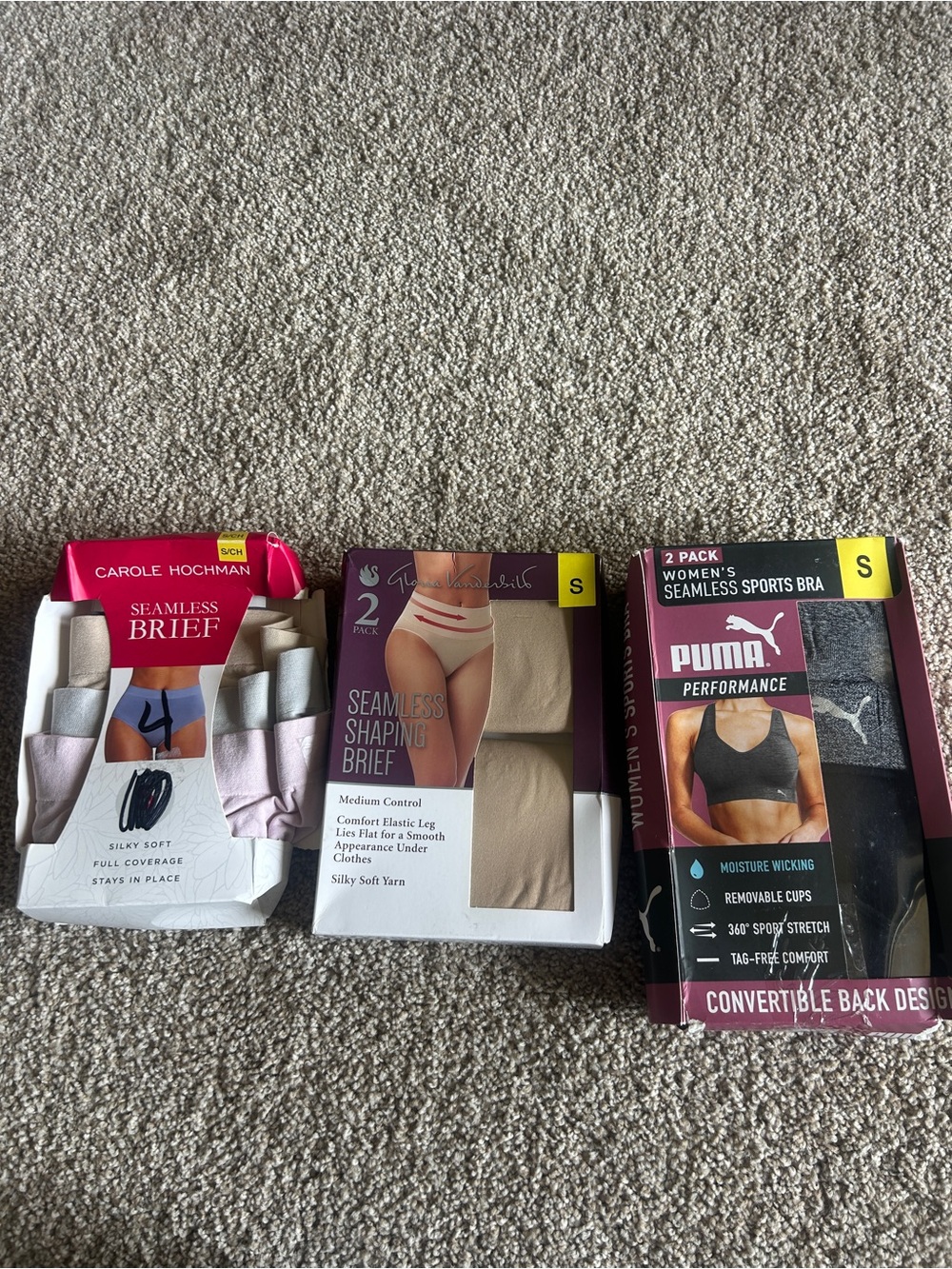 Women's Size Small Intimates Bundle NWT Puma Bra Shapewear Brief Panties